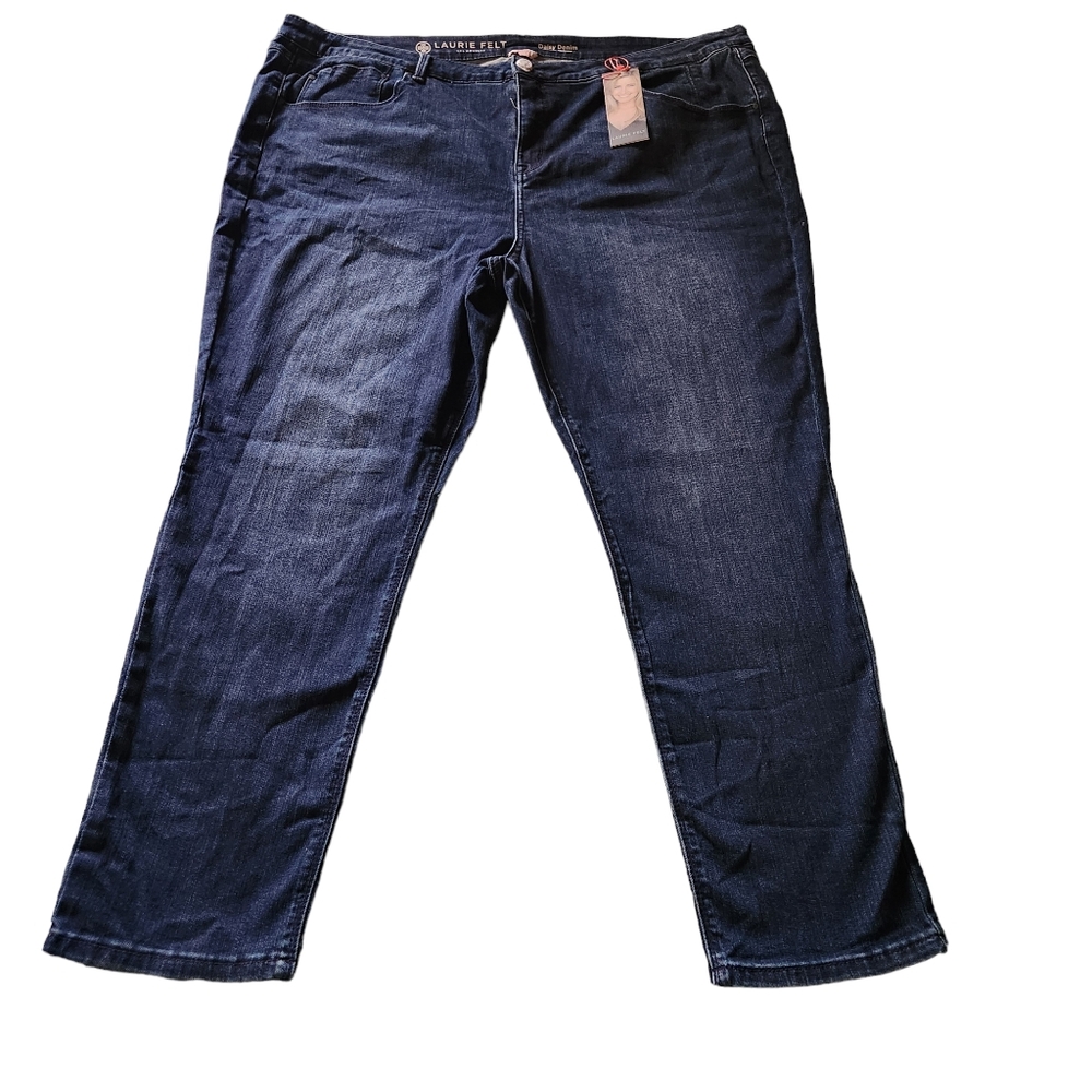 Laurie Felt Darkwash Daisy Denim Ankle Skinny Leg Jeans 26W